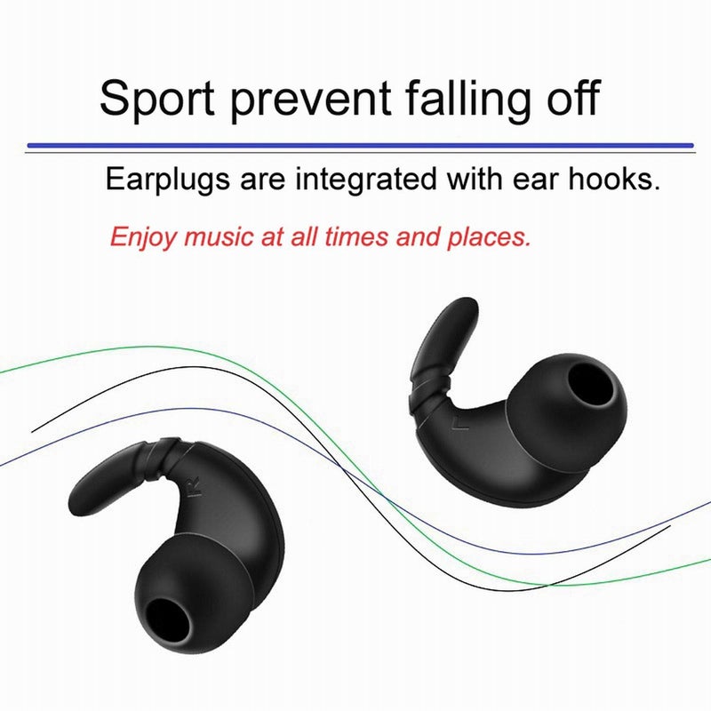 Luckvan Sports Earbud Stabilizers Fins Wing Noise Isolation Replacement Eartips Adapters for in Ear Earphones 4mm to 6mm Nozzle Attachment 4 Pairs Left and Right (Black/White) - Image 3